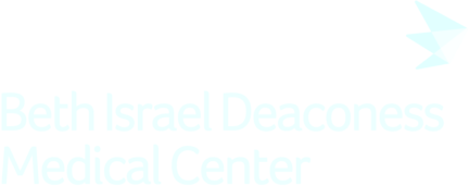 Beth Israel Deaconess Medical Center logo in the color white