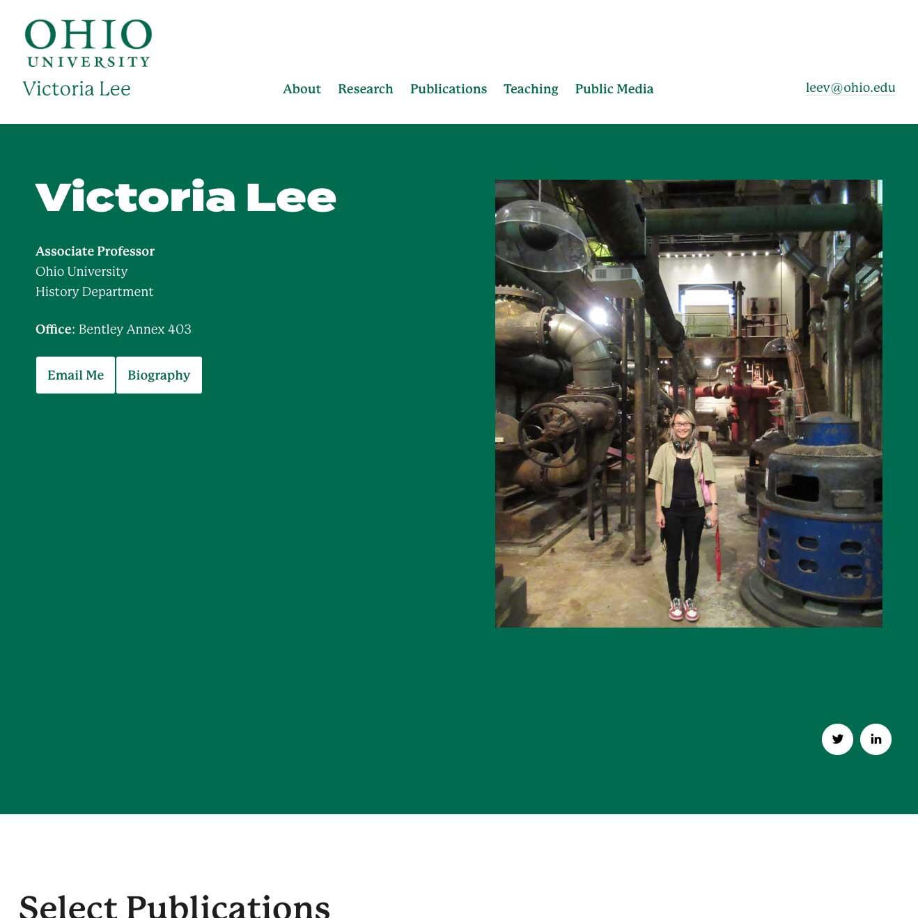 Victoria Lee website