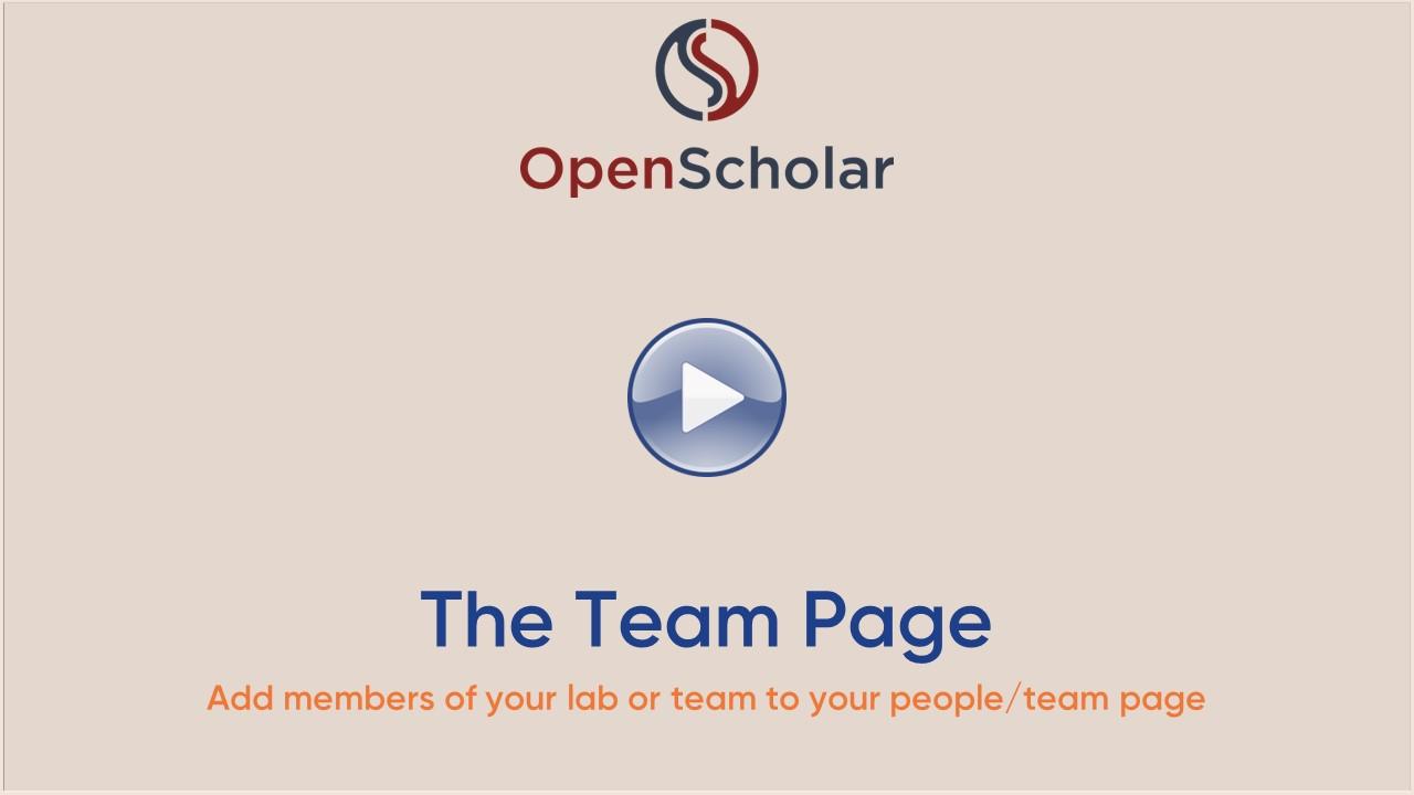The Team Page Video Image