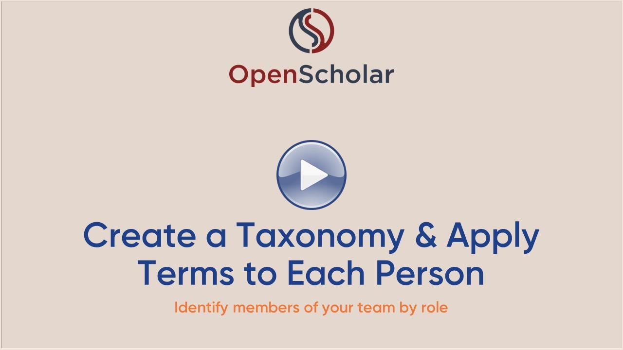 Create a Taxonomy Video Image