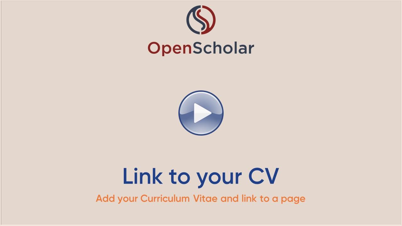 Link to your CV Video Image