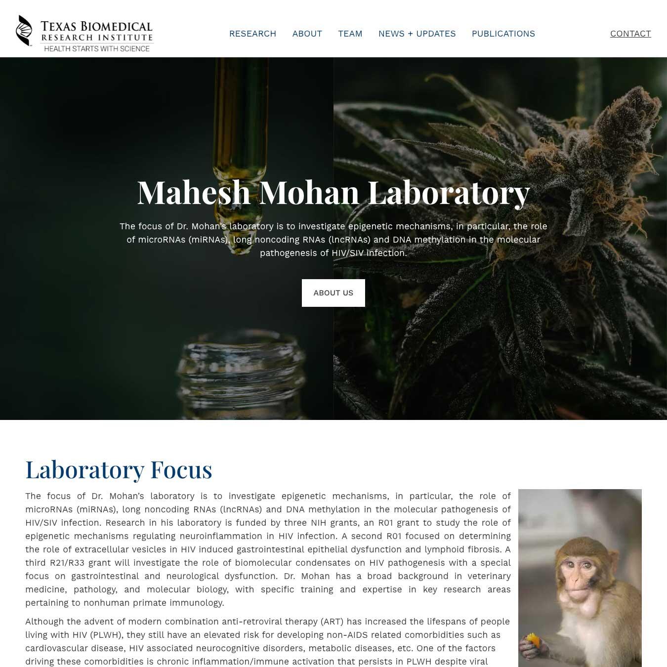 Mahesh Mohan Laboratory website