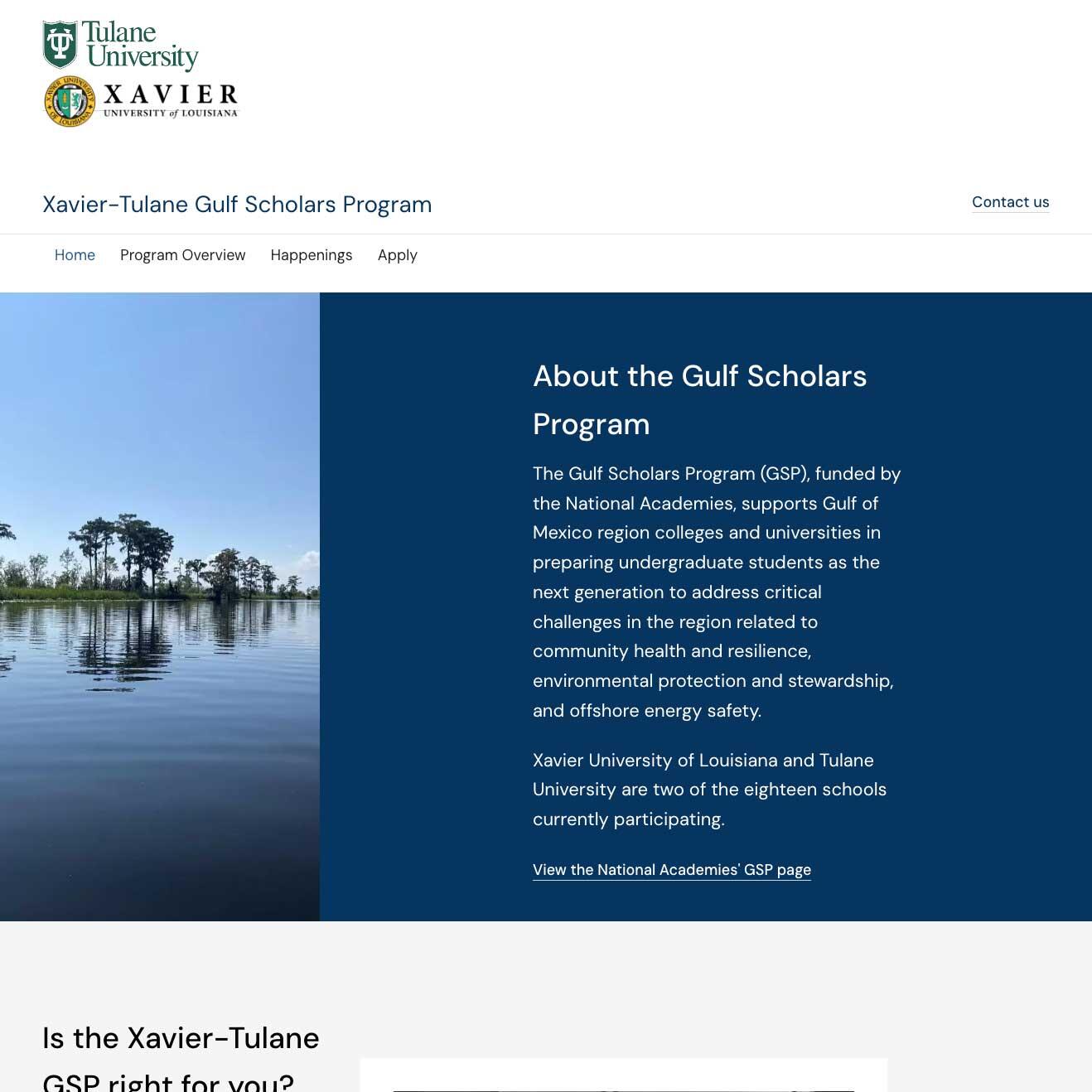 Gulf Scholars website