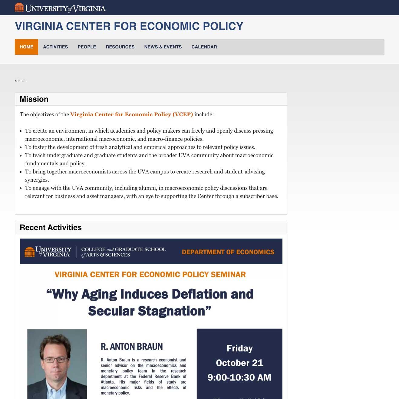 Virginia Center for Economic Policy website