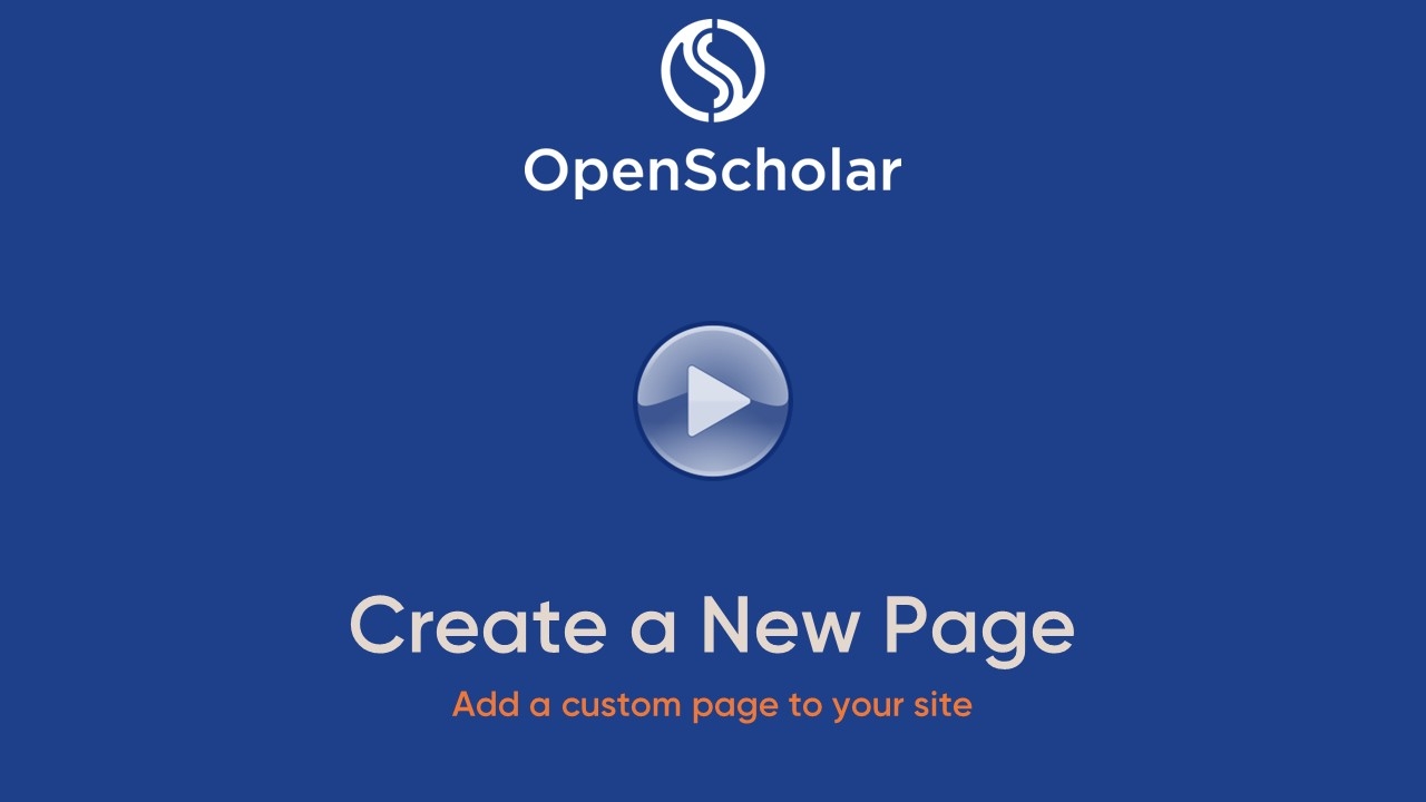 Create a new page