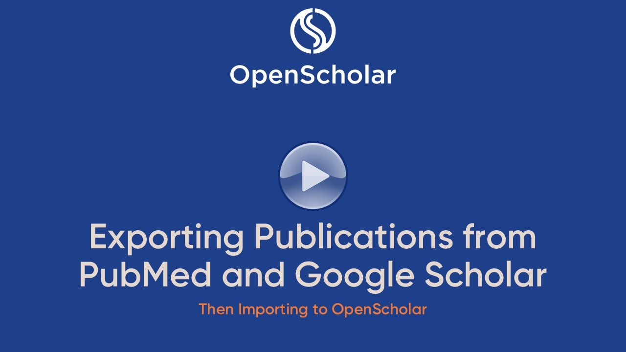 Exporting Publications