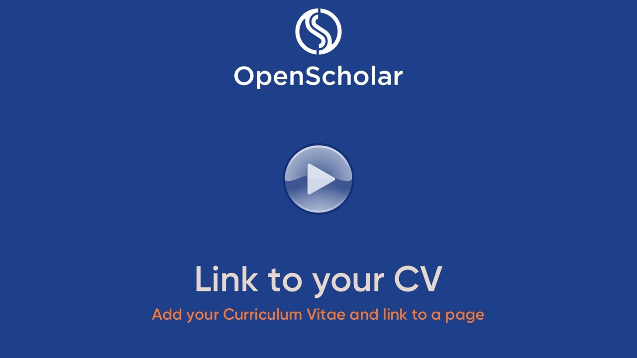 Link to Your CV