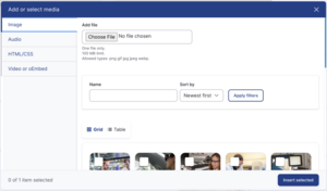 Upgrade Rich Text editor media library