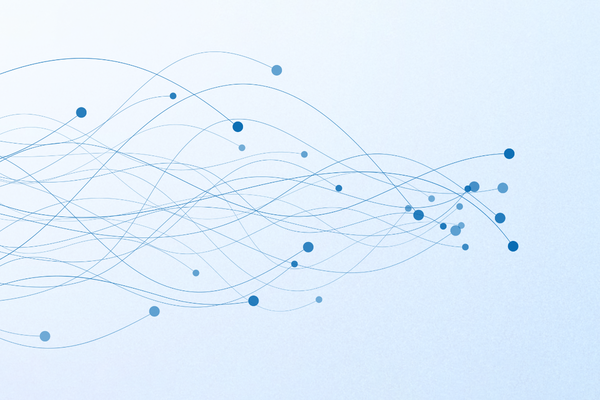 Wavy lines representing a network