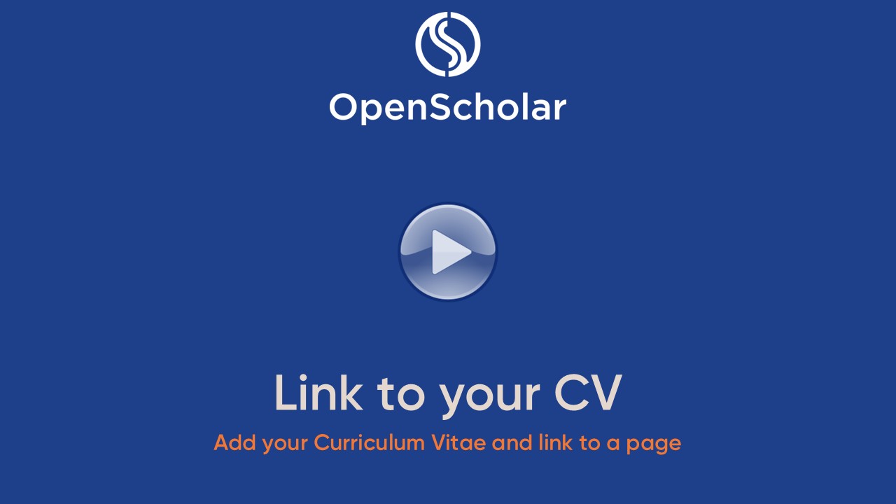 Link to Your CV