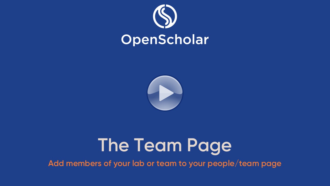 The Team Page