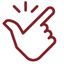 fingers snapping icon for easy to update and manage