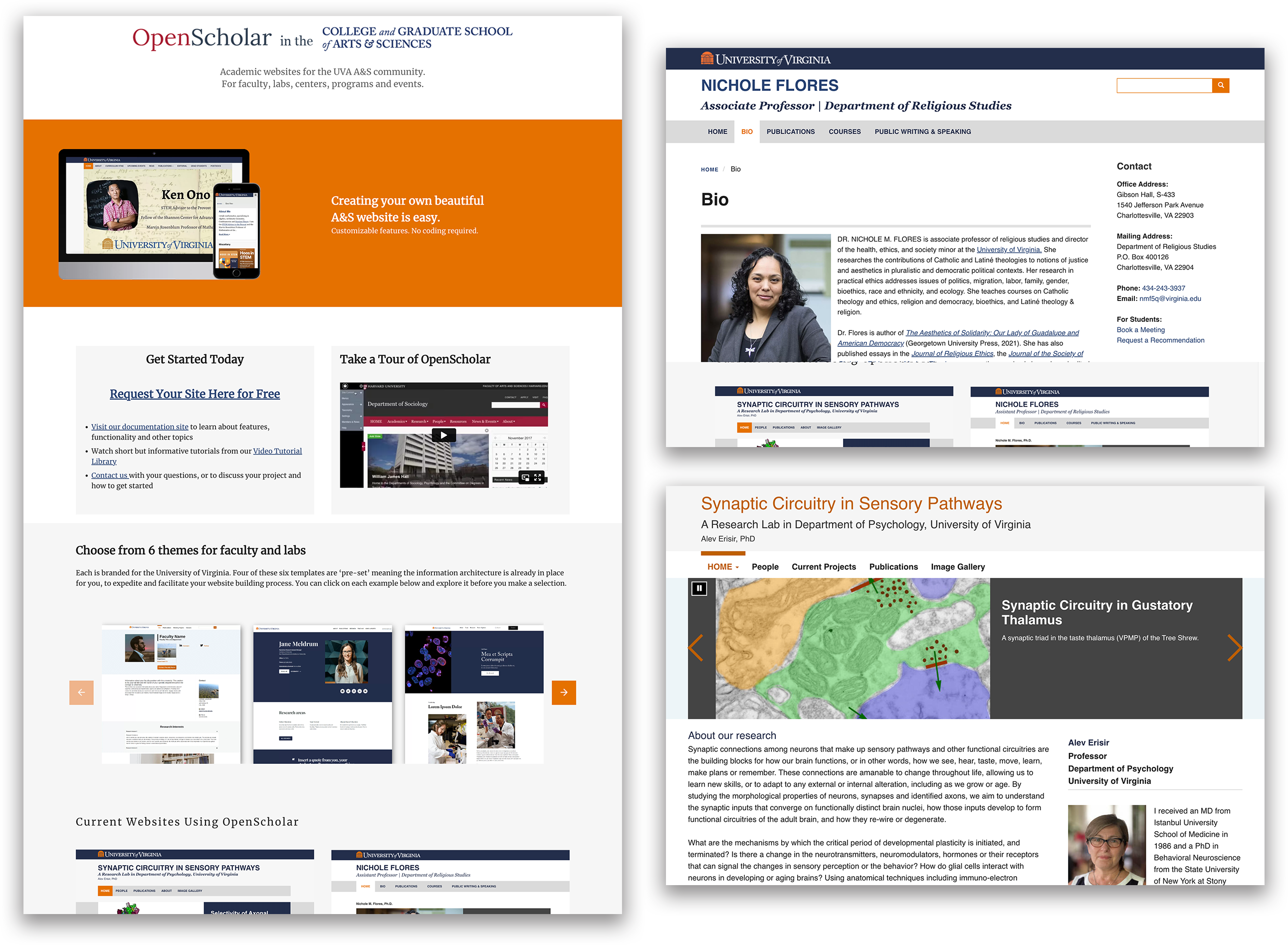 UVA Case Study site collage